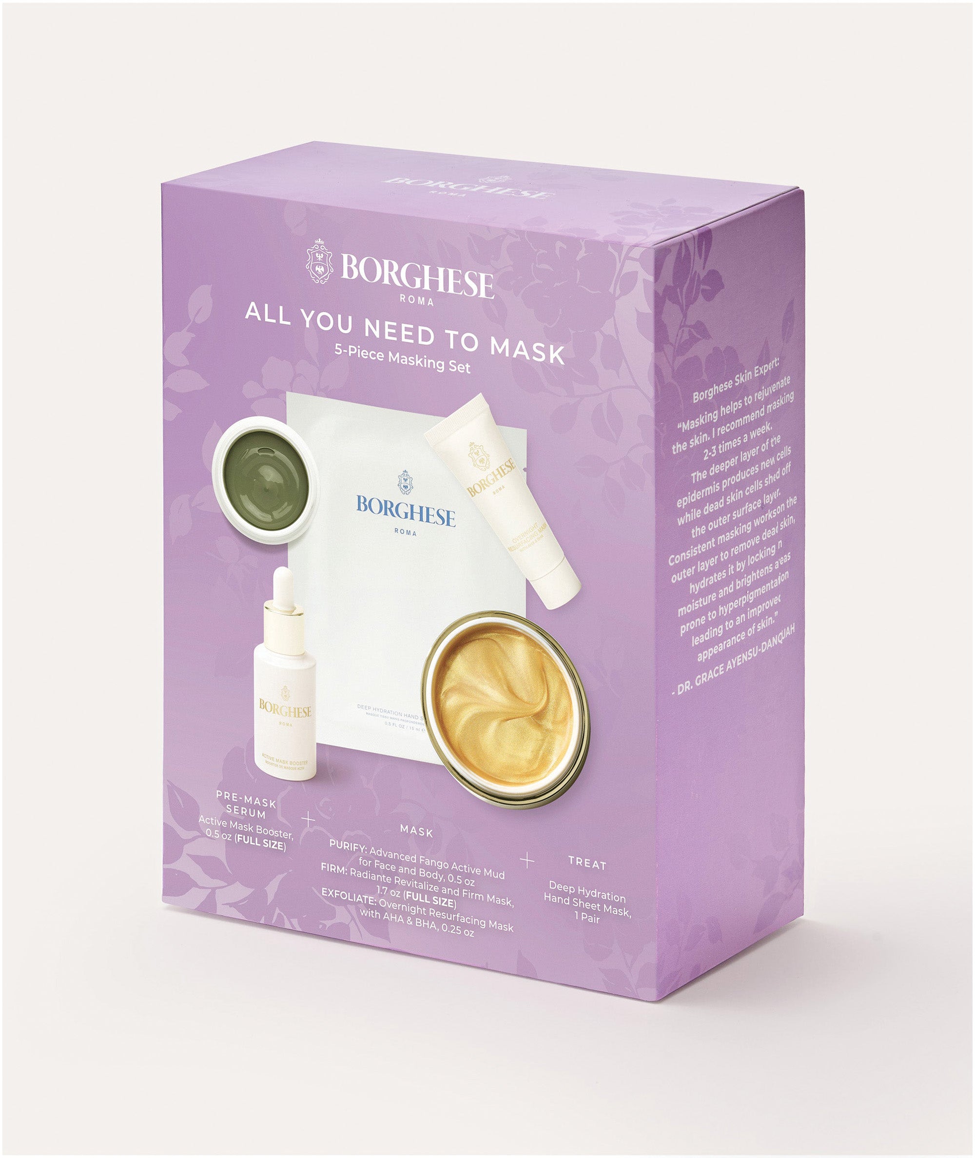 All You Need Mask Gift Set with box showing all masks, boosters & sheet masks included