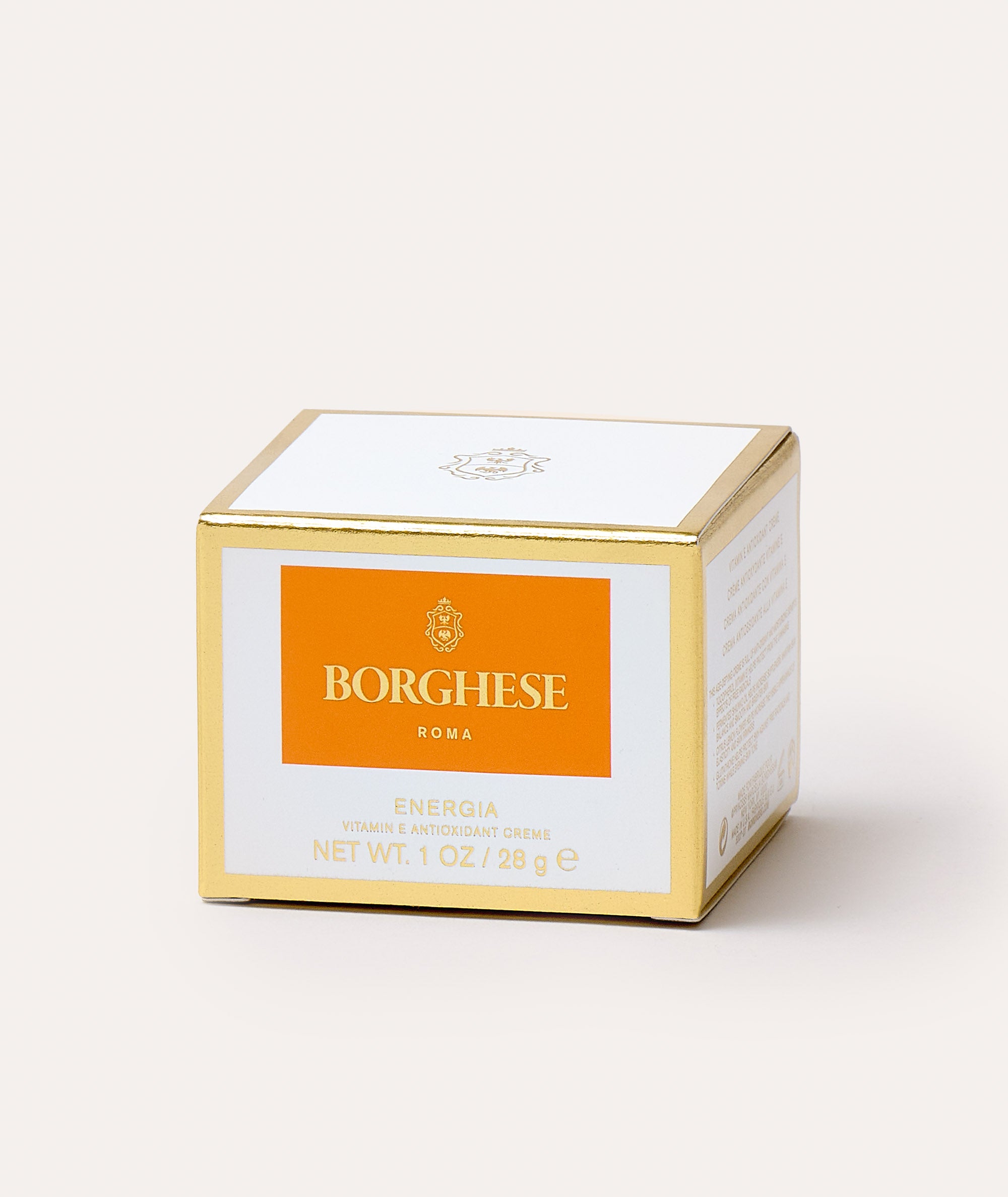 This is a picture of Borghese ENERGIA Vitamin E Antioxidant Creme box