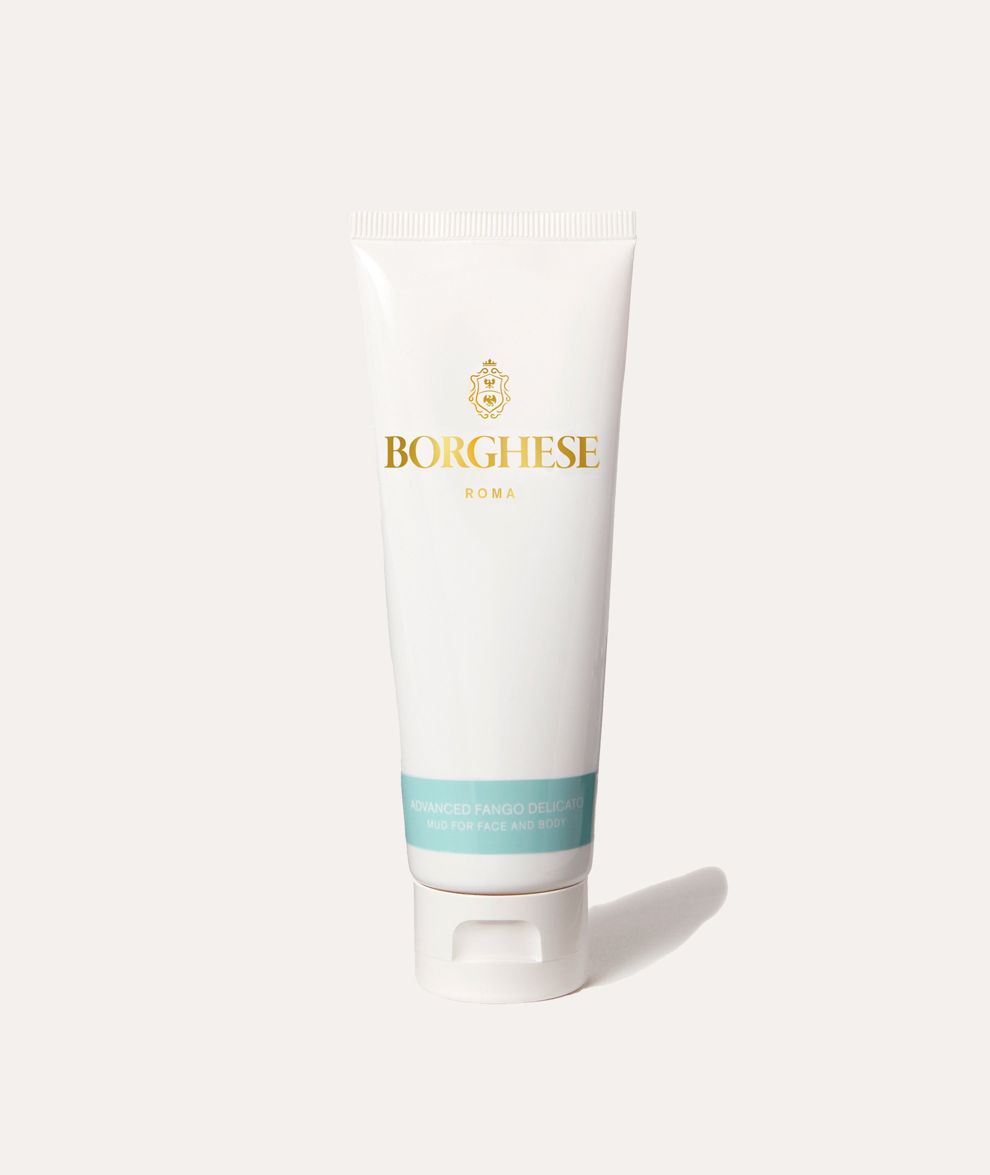 Our Advanced Fango Delicato Mud Mask now in sleek, white tubes for easy on the go application