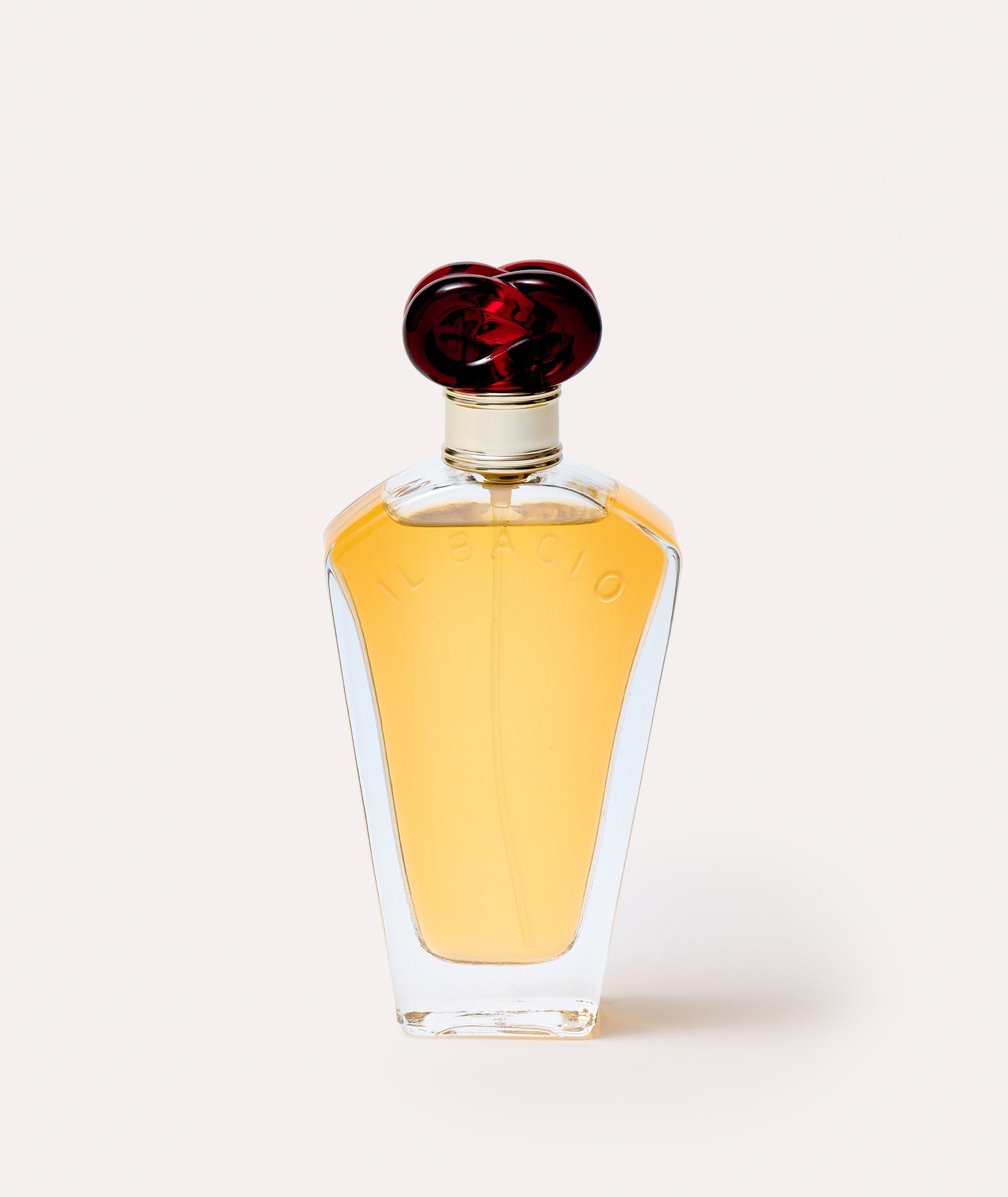 This is a picture of Borghese Il Bacio Eau De Parfum Spray in a bottle with a red cap