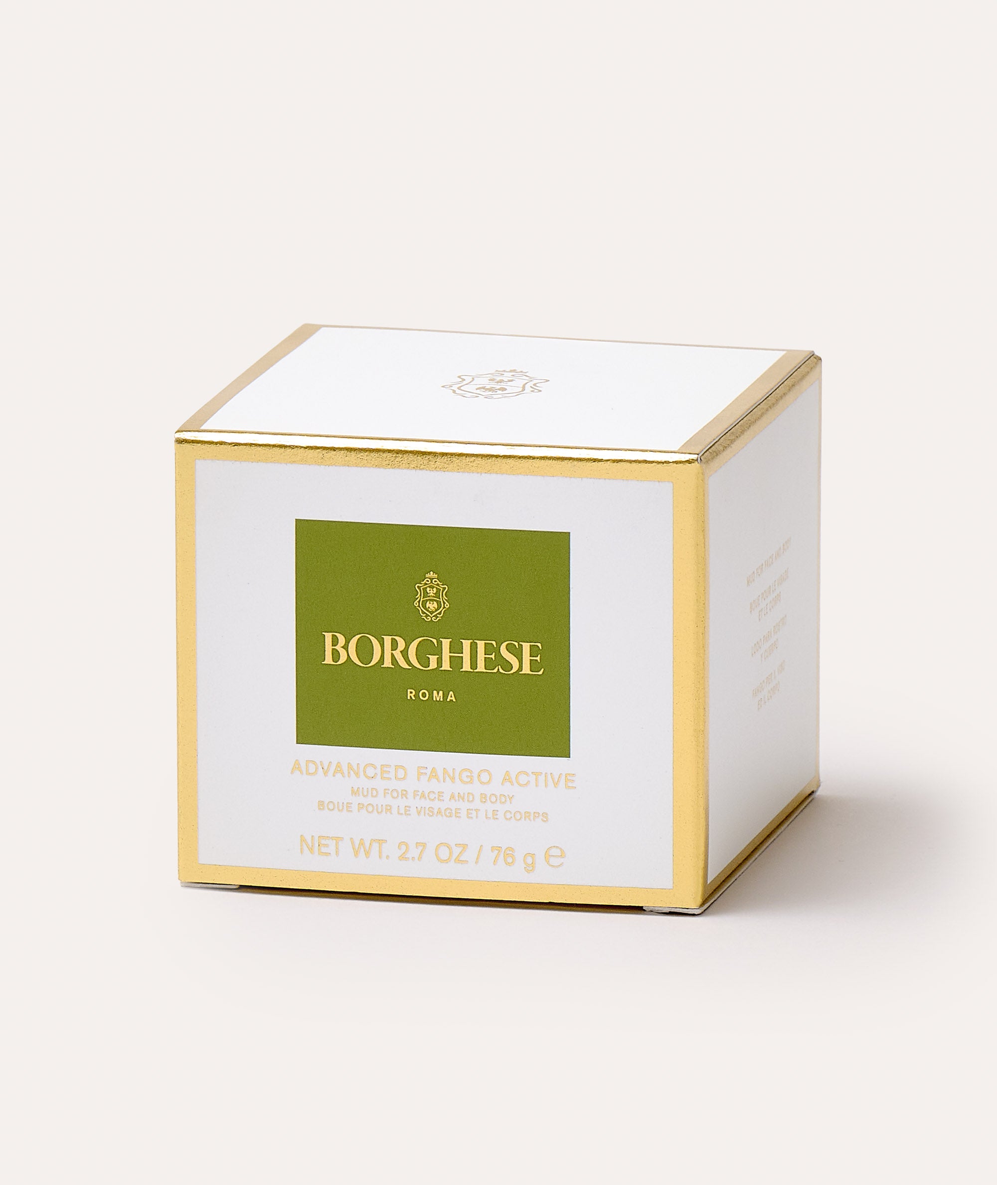 This is a picture of the Borghese Advanced Fango Active Purifying Mud Mask in a box