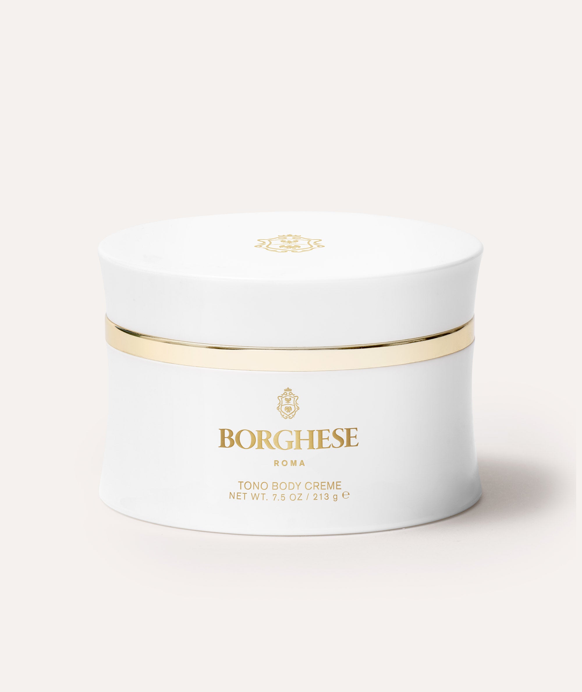 This is a picture of the Borghese Tono Body Creme in a white jar