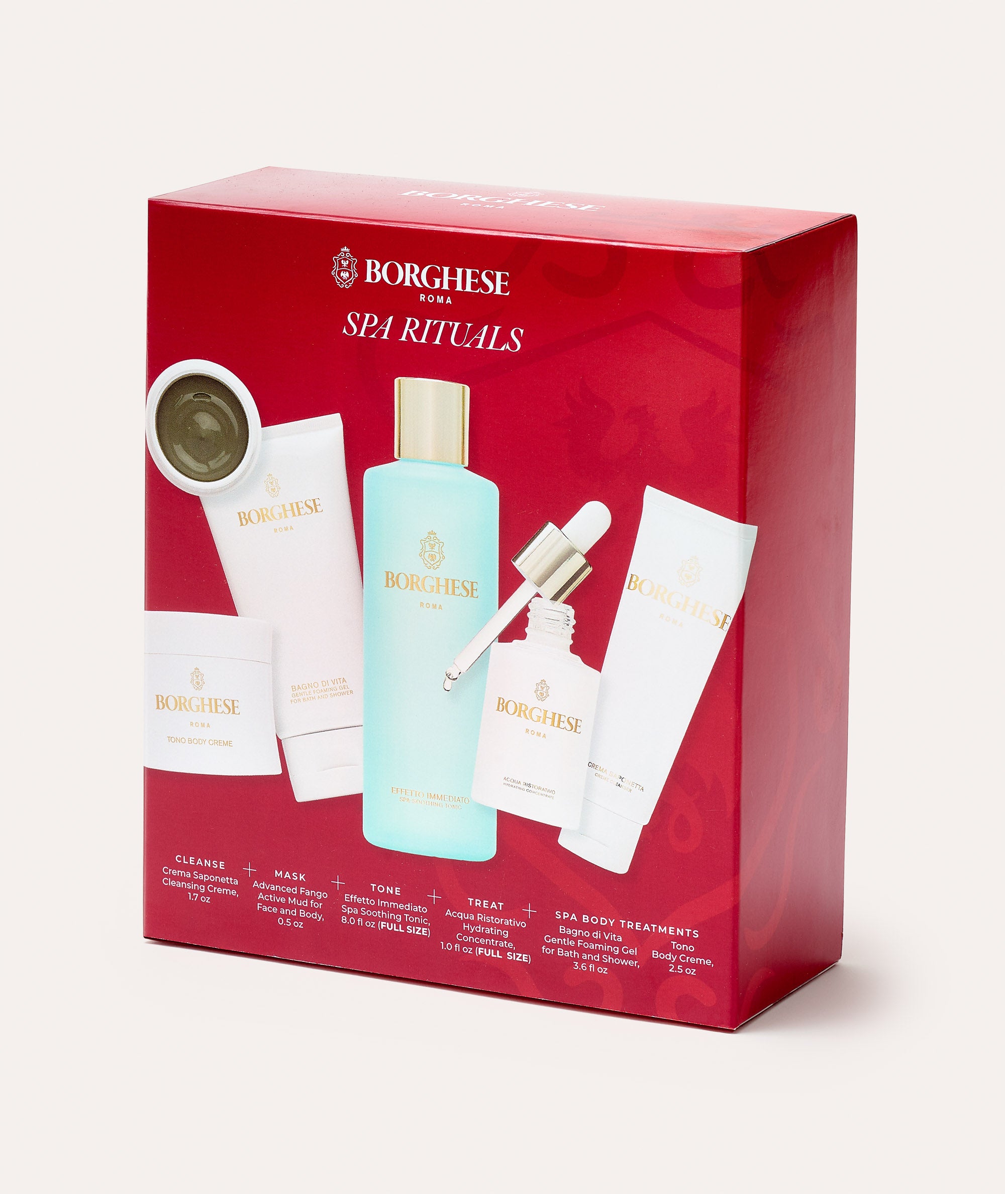 The Borghese 6-Piece Spa Rituals Gift Set red box