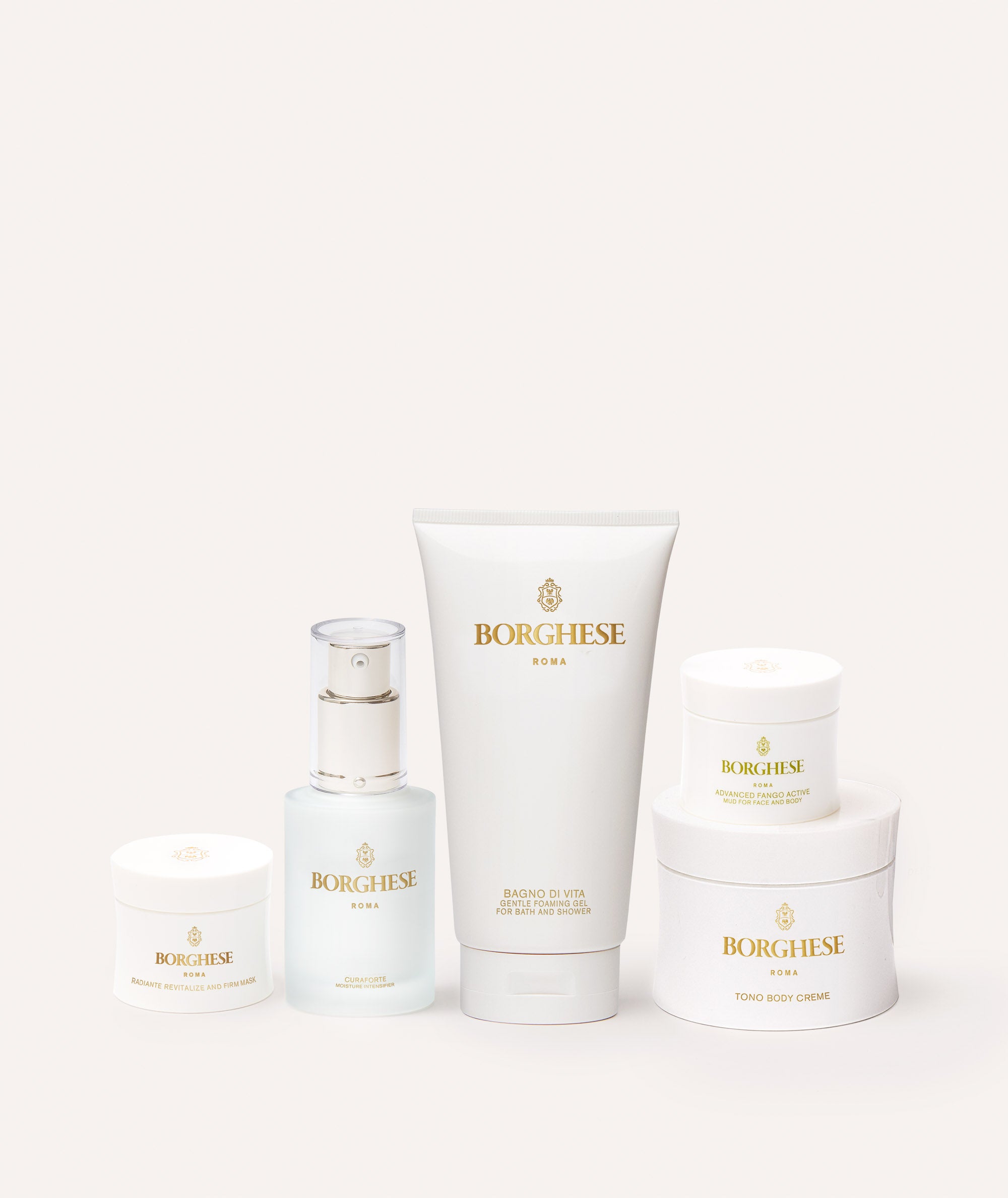 The Borghese 5-Piece Bestsellers Gift Set contents