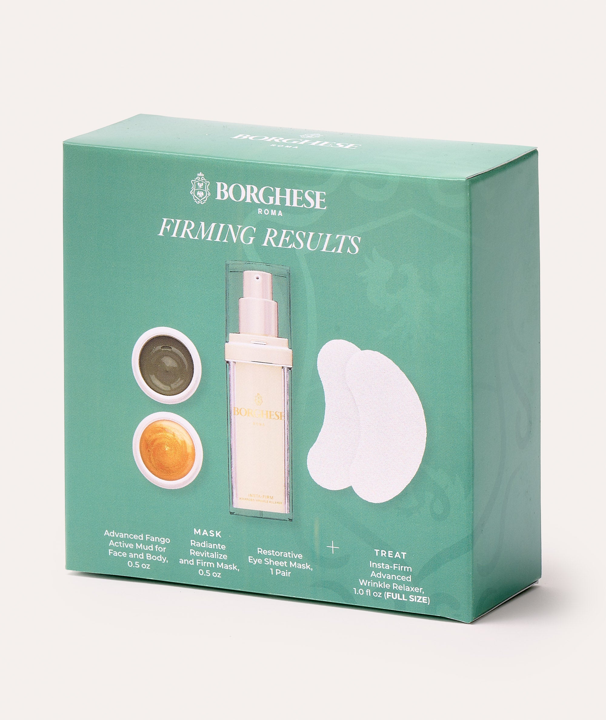 The Borghese 4-Piece Firming Results Gift Set green gift box