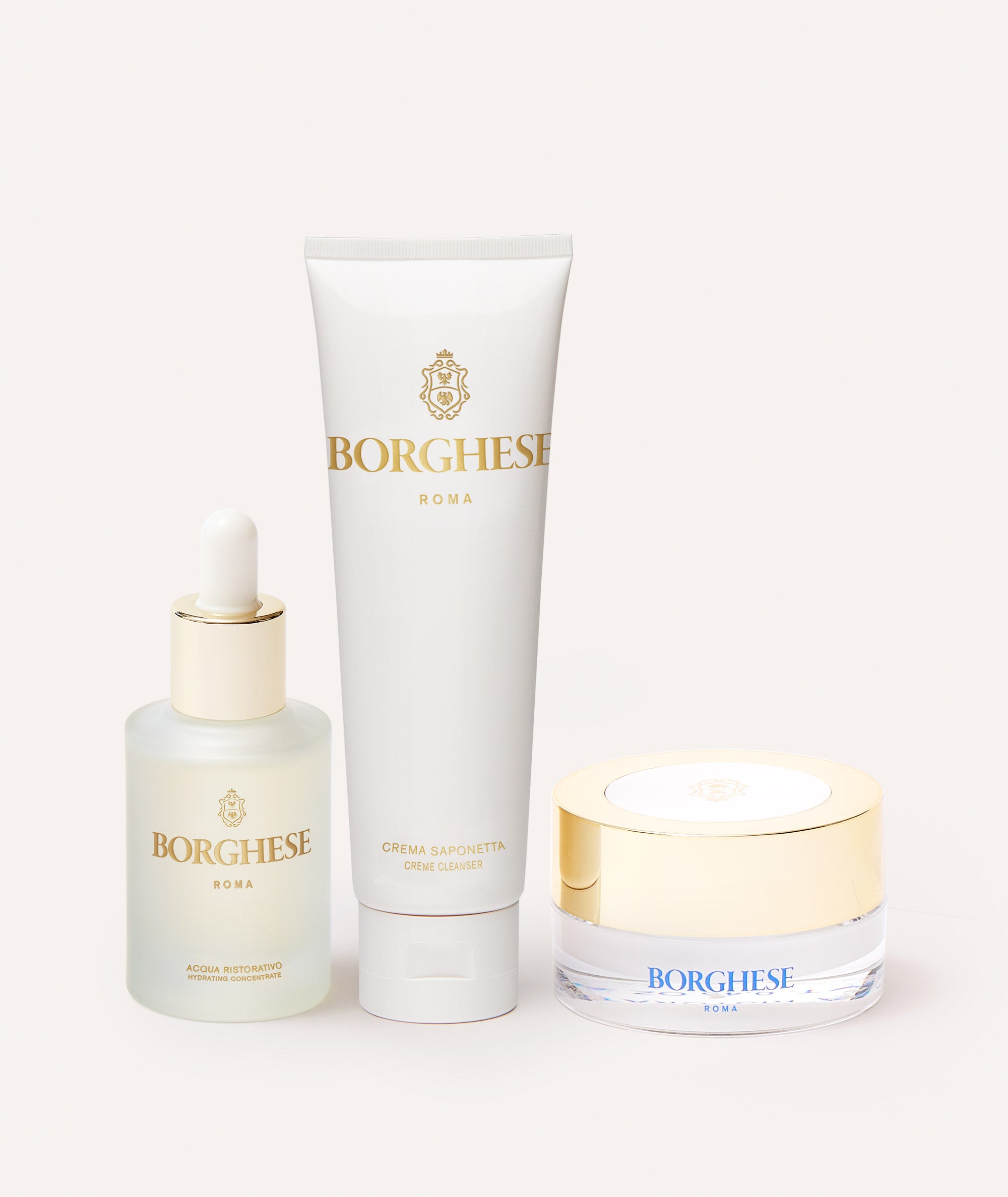 Picture of the Borghese 3-Step Skincare Regimen Gift Set contents