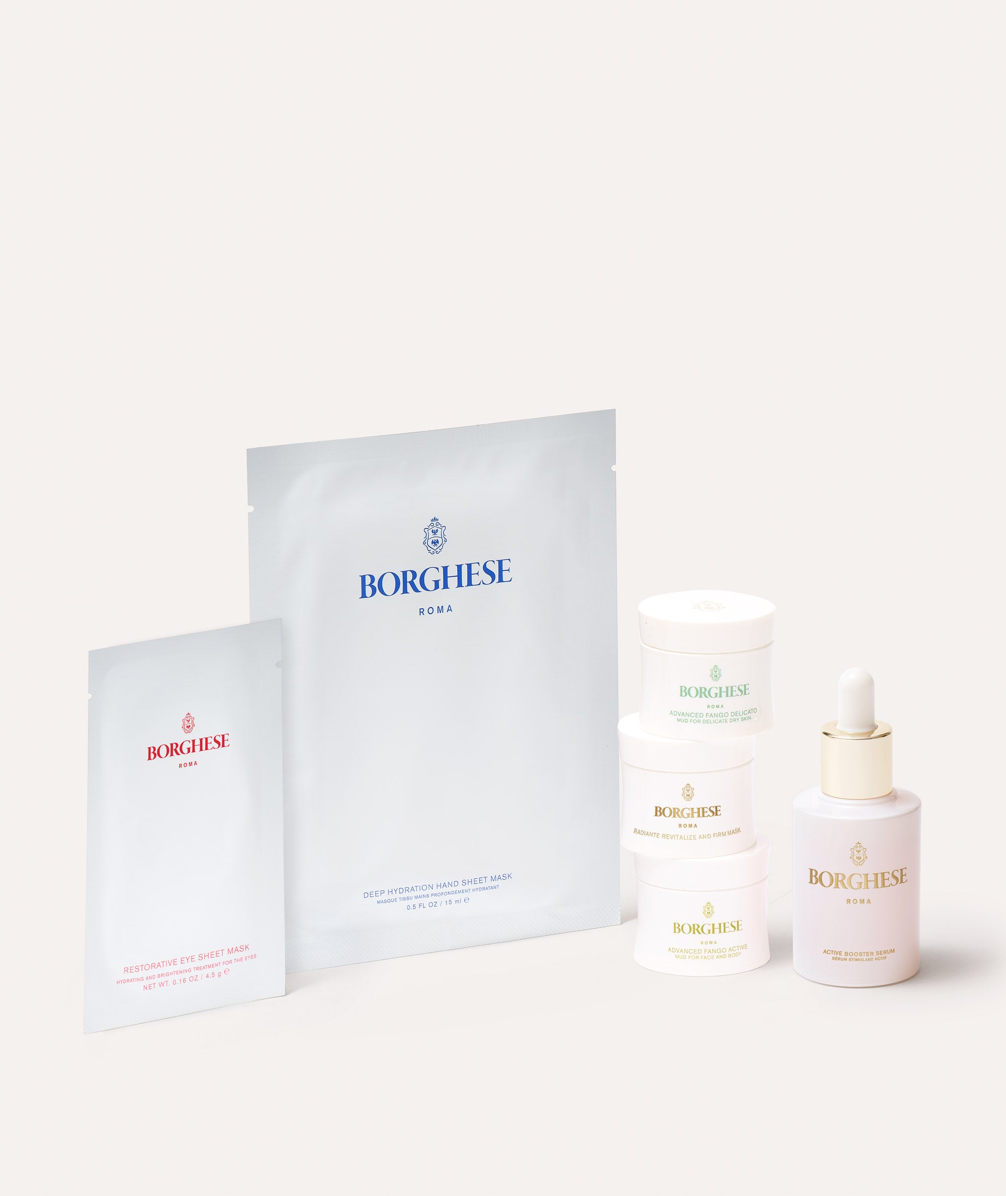 Picture of the Borghese 6-Piece Ultimate Borghese Masking Set contents
