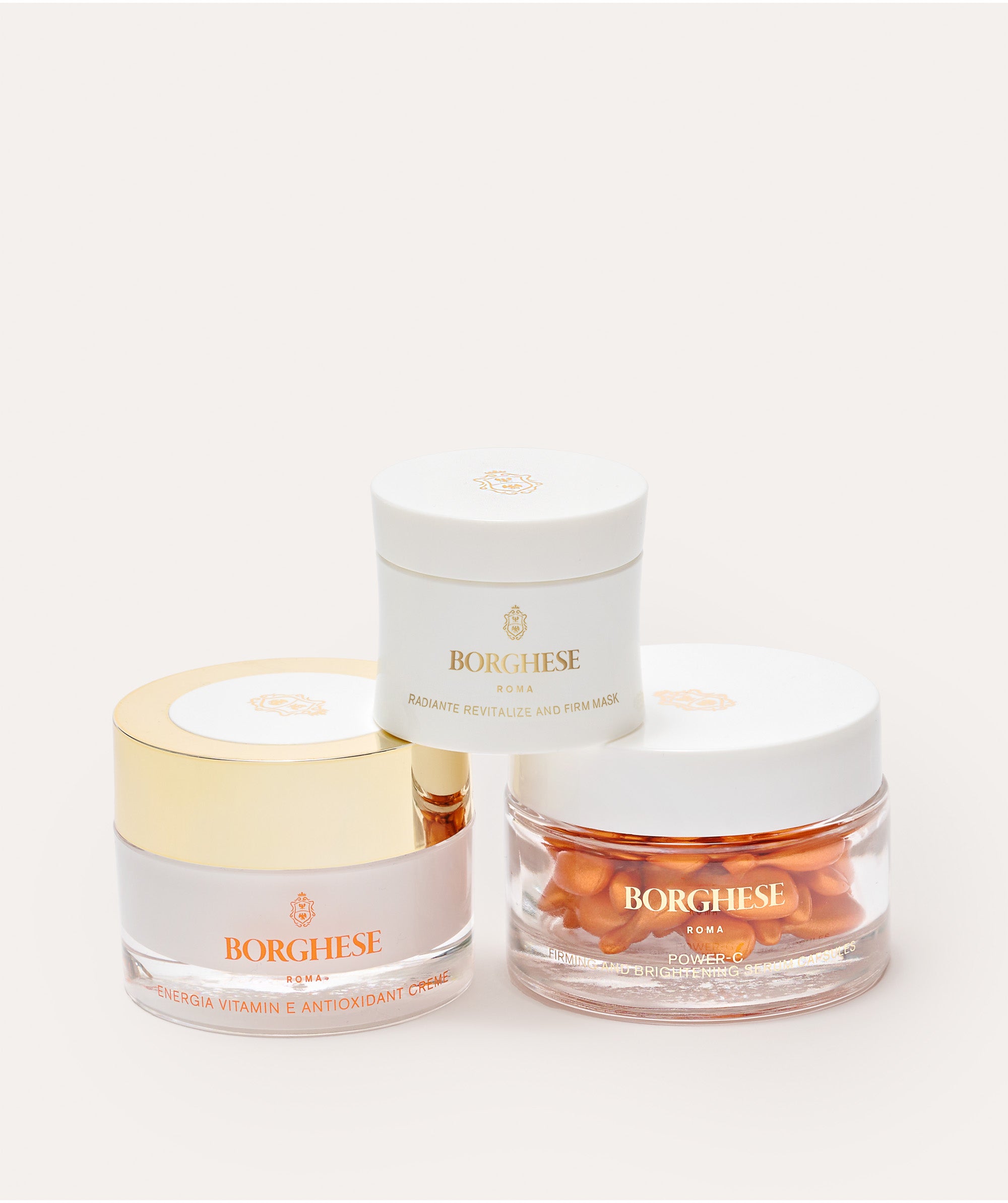 The Borghese Roma 3-Piece Best in Brightening Gift Set contents