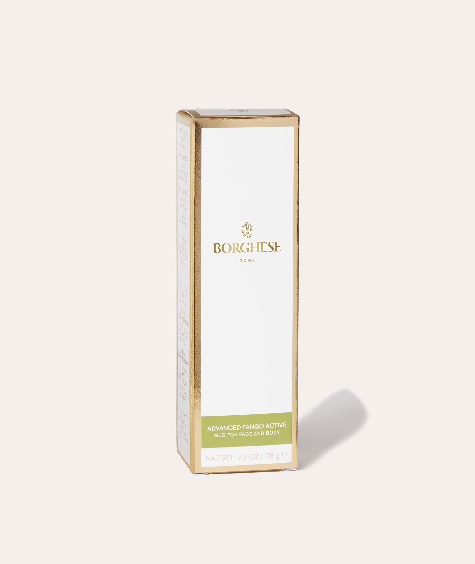 Box packaging for the Advanced Fango Active Mud Mask 2.7oz Tube