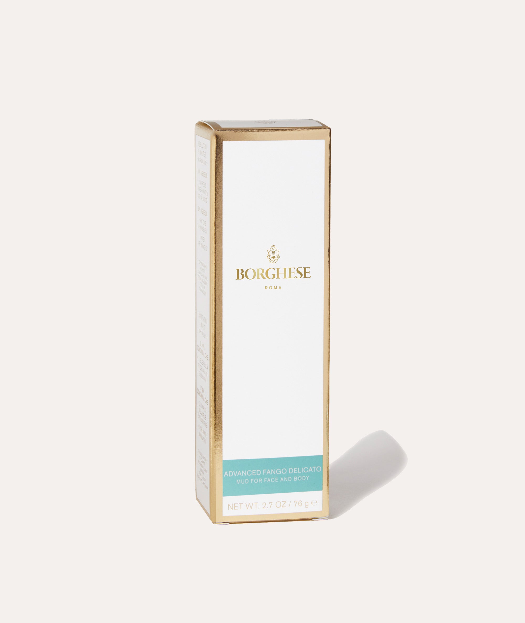 Box packaging for the Advanced Fango Delicato Mud Mask 2.7oz Tube