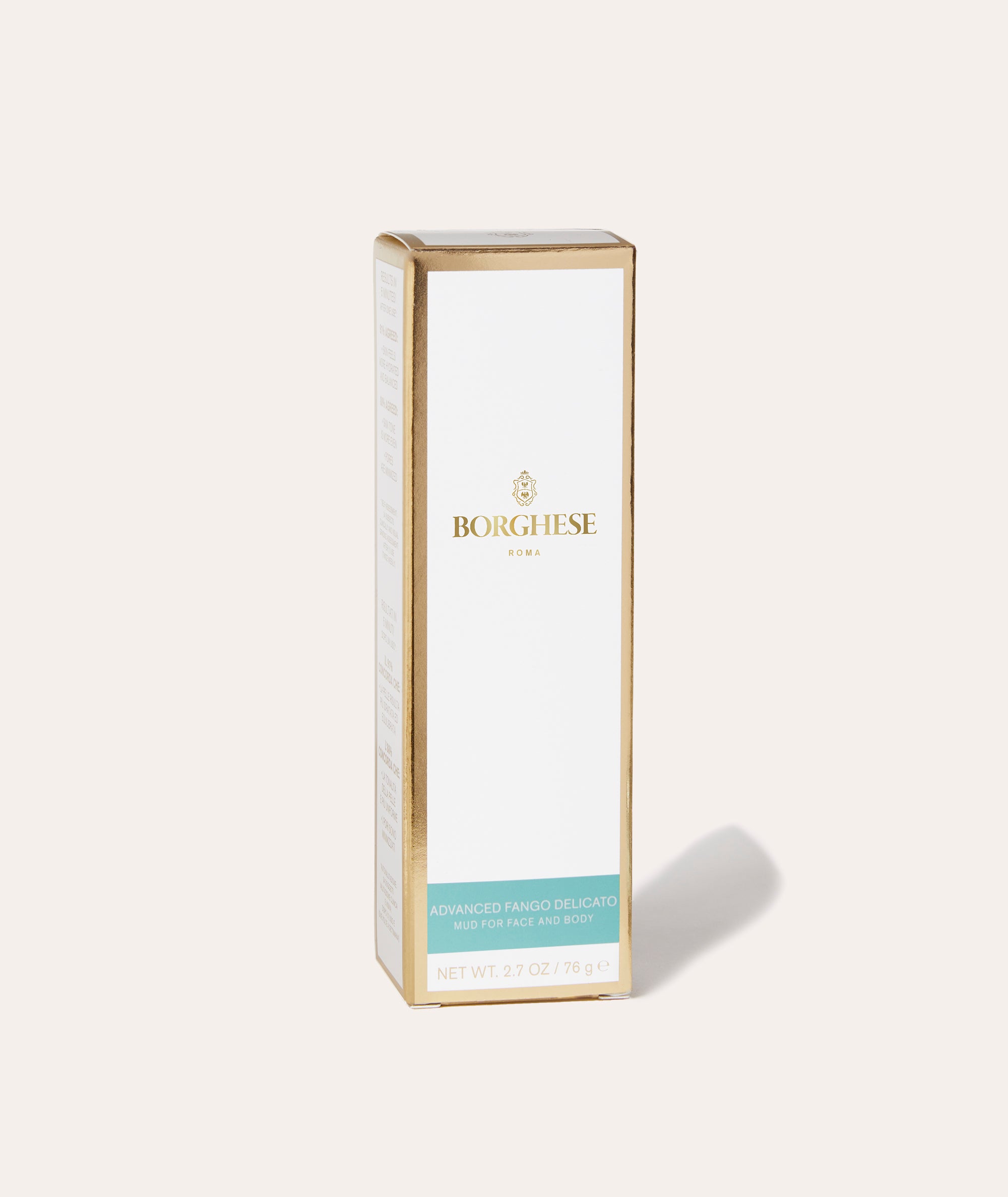 Box packaging for the Advanced Fango Delicato Mud Mask 2.7oz Tube