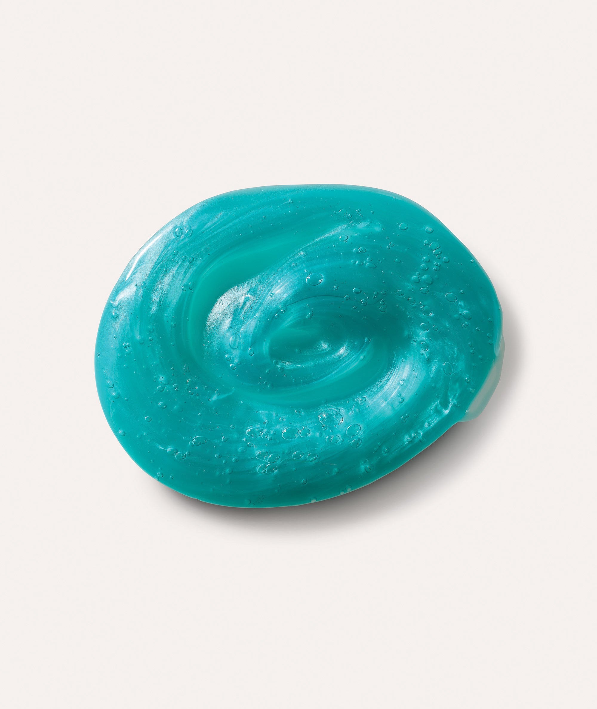 Product swatch showing the deep teal and gel texture of our Bagno di Vita Foaming Shower Gel