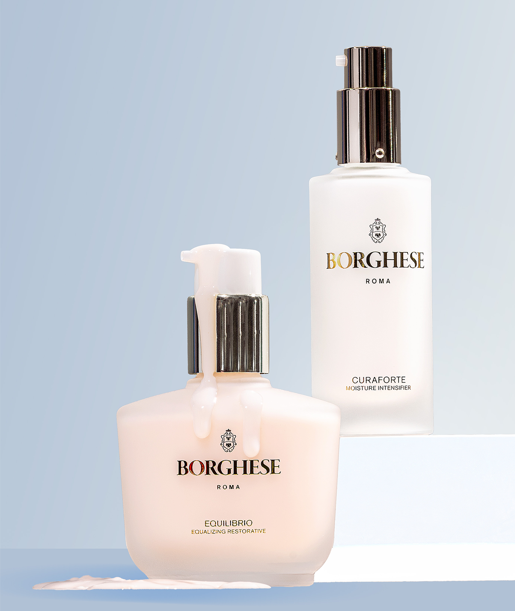 Product image of of Curaforte Moisture Intensifier and Equilibrio Equalizing Restorative oil free moisturizer